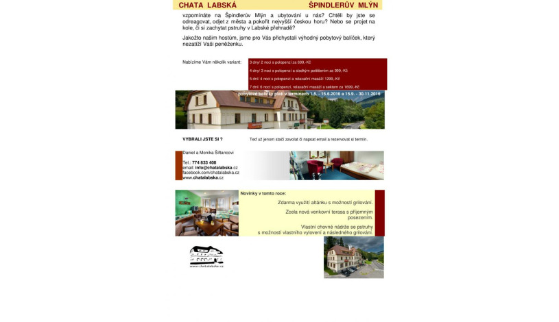 Chata Labská - Špindlerův Mlýn Špindlerův Mlýn